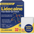 Kocowo 4% Lidocaine Maximum Strength Pain Relief Gel Patches with Auxiliary Patches for Neck Back Knee Joint Ache Muscle Soreness, 3.9” x 5.5”, 32-Count Box, NDC：83559-010-01 KocowoBuy Supplements Australia