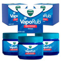 Vicks VapoRub, Original, Cough Suppressant, Topical Chest Rub & Analgesic Ointment, Medicated Vicks Vapors, Relief from Cough Due to Cold, Aches & Pains, 1.76oz each (pack of 3) Vicks buy supplements Au