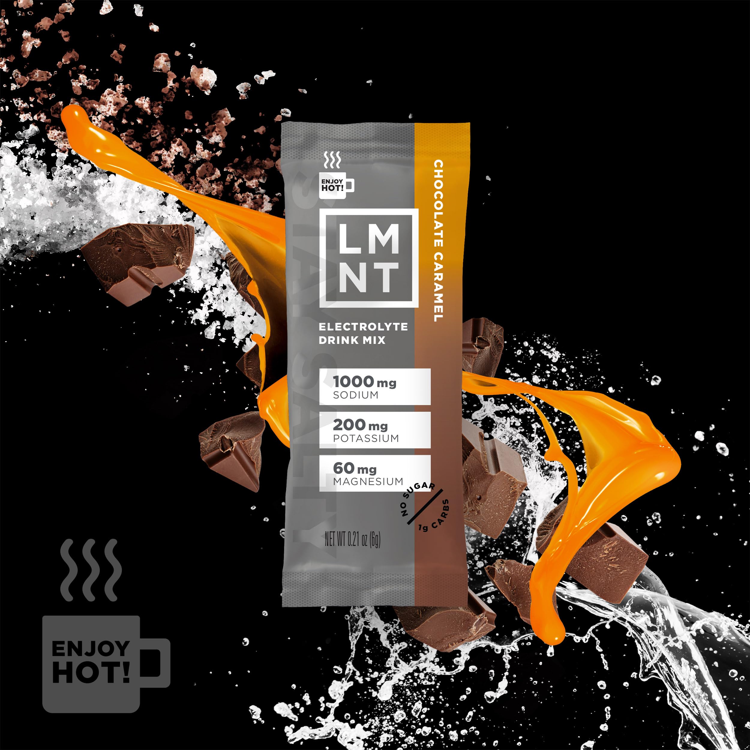 LMNT Hot Chocolate and Coffee Mixer - Chocolate Caramel Salt Electrolytes | No Sugar Drink LMNTBuy Supplements Australia