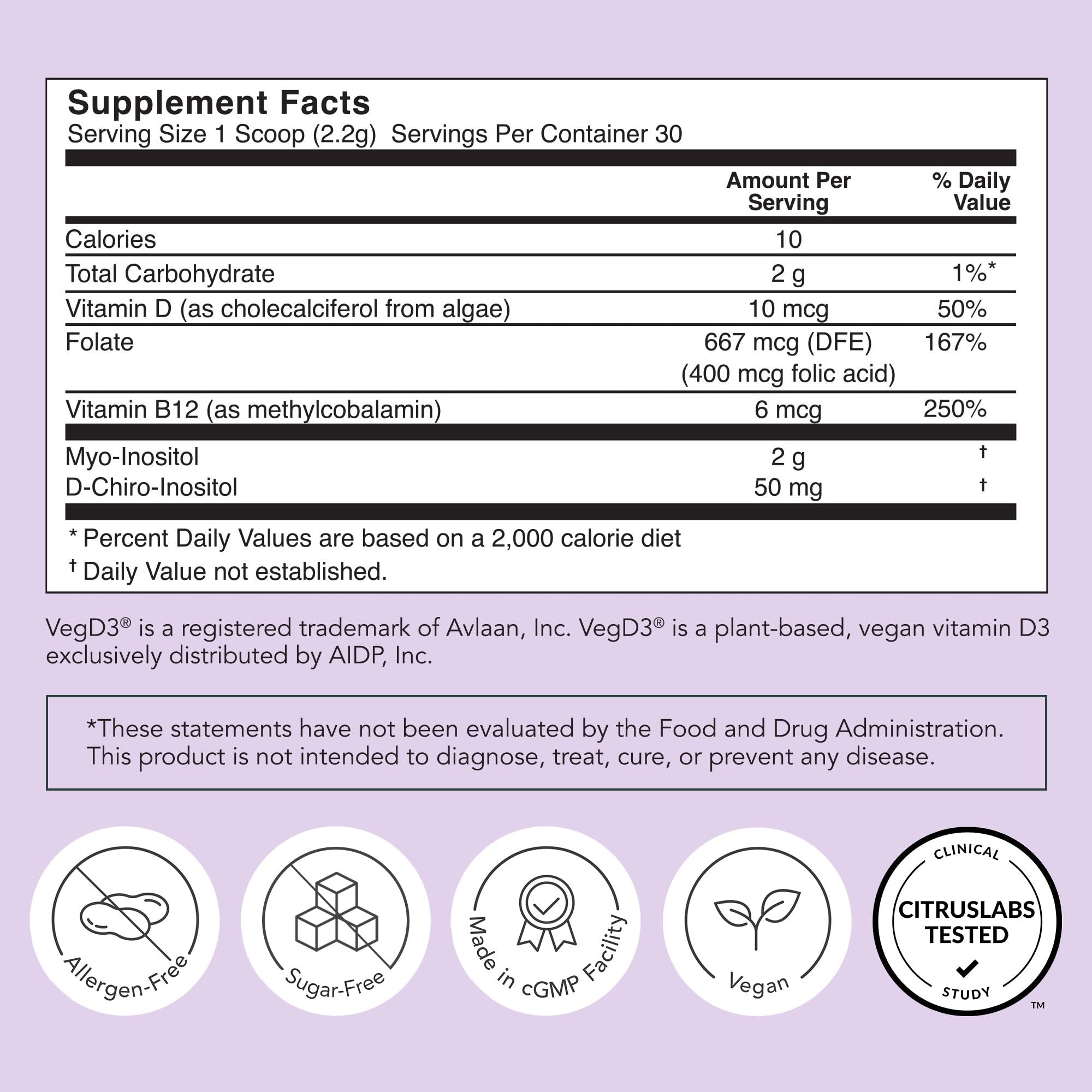Rael Hormone Balance for Women, Inositol Powder Supplement - Vitamin B8, 40:1 Proven Ratio, Folic Acid for Ovarian Function (30 Servings) RaelBuy Supplements Australia