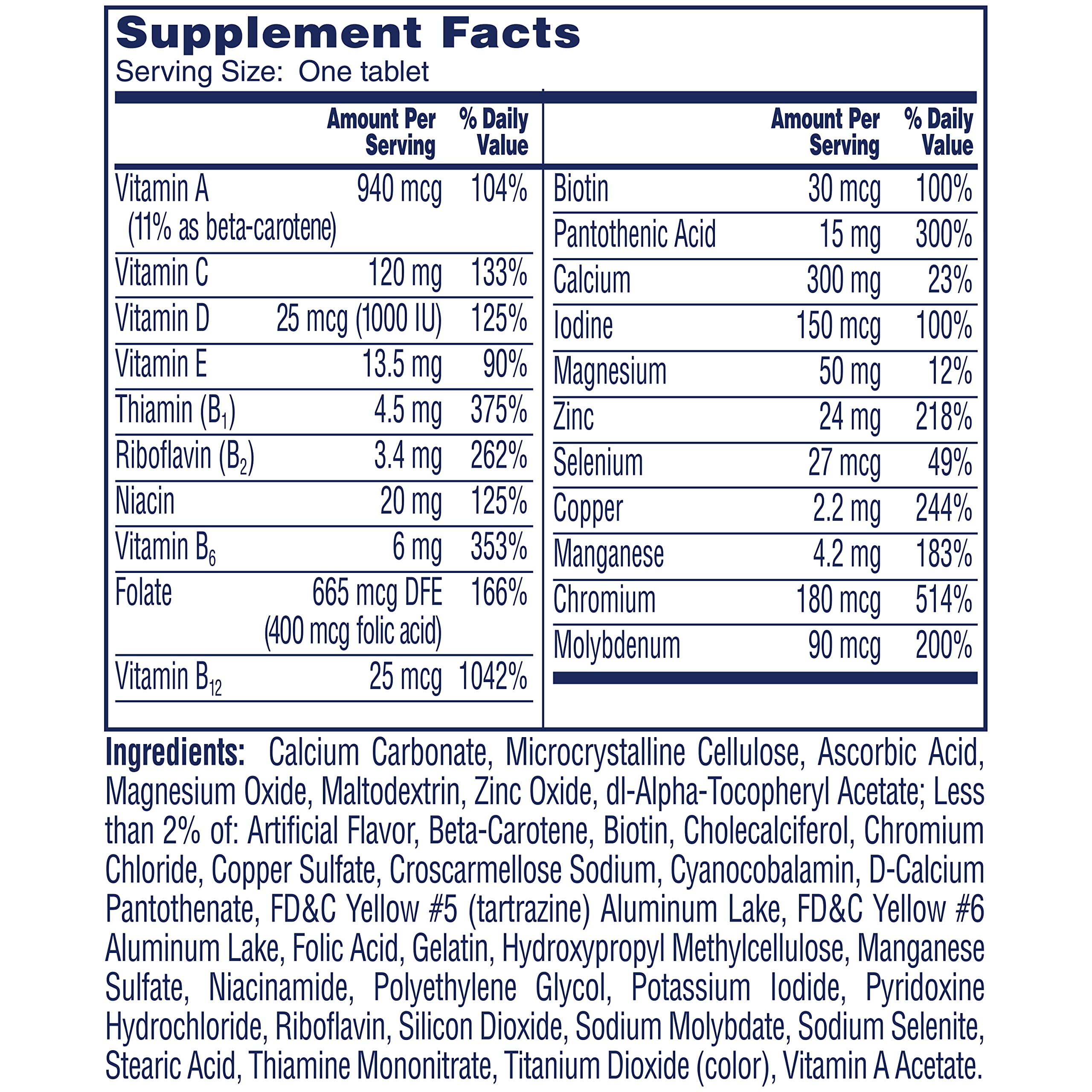 One A Day Women’s 50+ Multivitamins Tablet, Multivitamin for Women with Vitamin A, C, D ONE A DAYBuy Supplements Australia