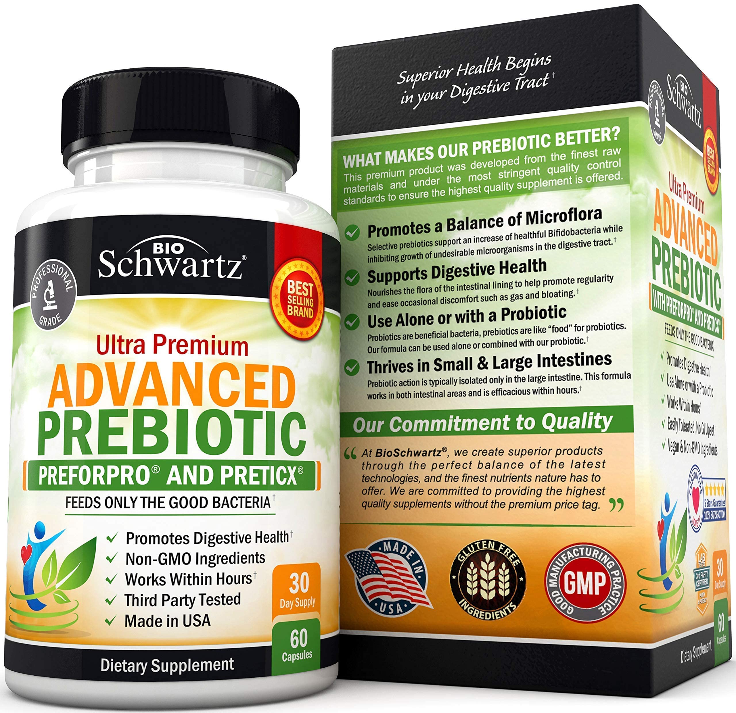Prebiotics for Advanced Gut Health - Immune System Support & Dietary Fiber BioSchwartzBuy Supplements Australia