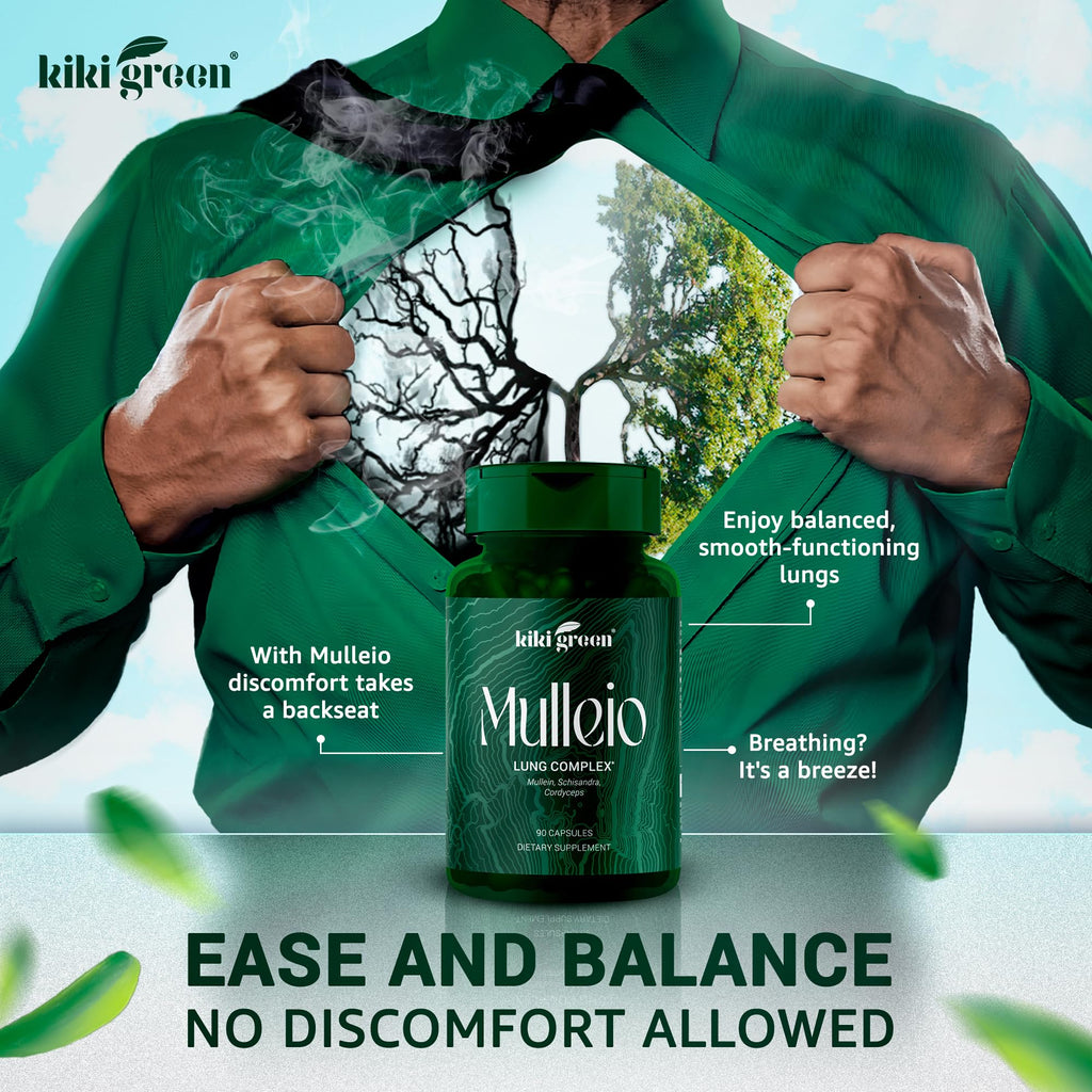 KIKI Green MULLEIO Lung Health Capsules: Herbal Supplement for Lung Cleanse, Better KIKI GreenBuy Supplements Australia