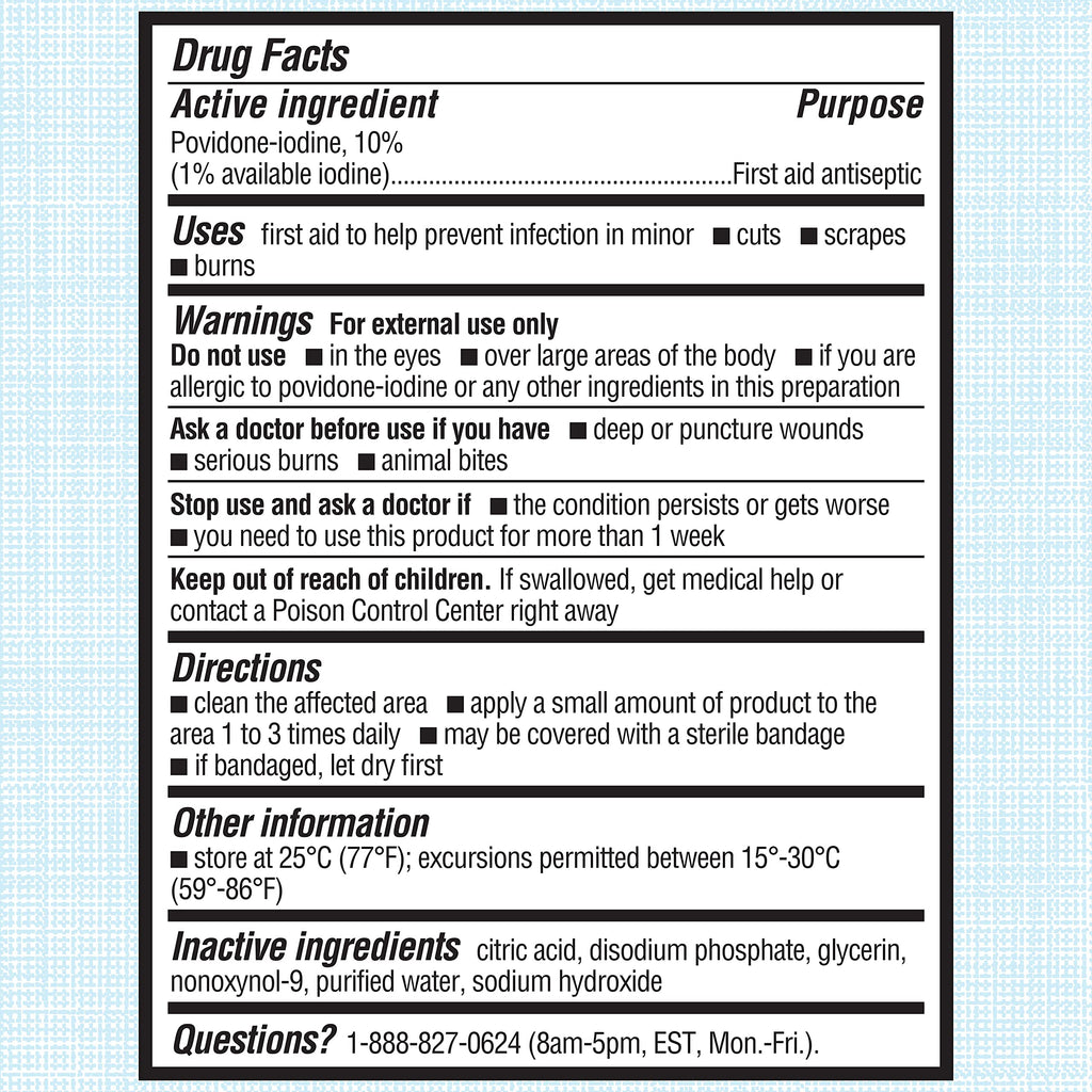 Betadine Antiseptic First Aid Solution, Povidone-Iodine 10%, Infection Protection, Kills Germs in Minor Cuts Scrapes and Burns, No Sting Promise, No Alcohol or Hydrogen Peroxide, 8 FL OZ Betadine buy supplements Au