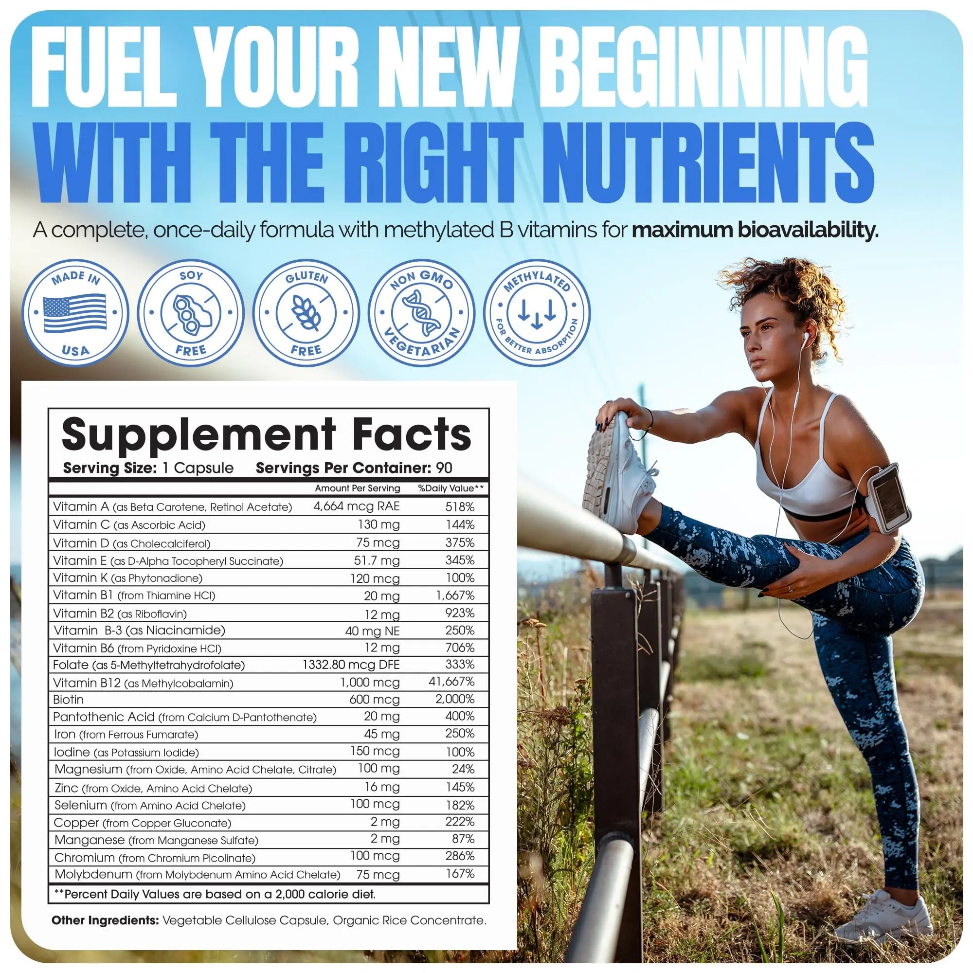 Shiny Leaf Methylated Bariatric Multivitamin with Iron 45mg – Once Daily Capsule, Made in USA, ASMBS Compliant Bariatric Vitamins Shiny LeafBuy Supplements Australia