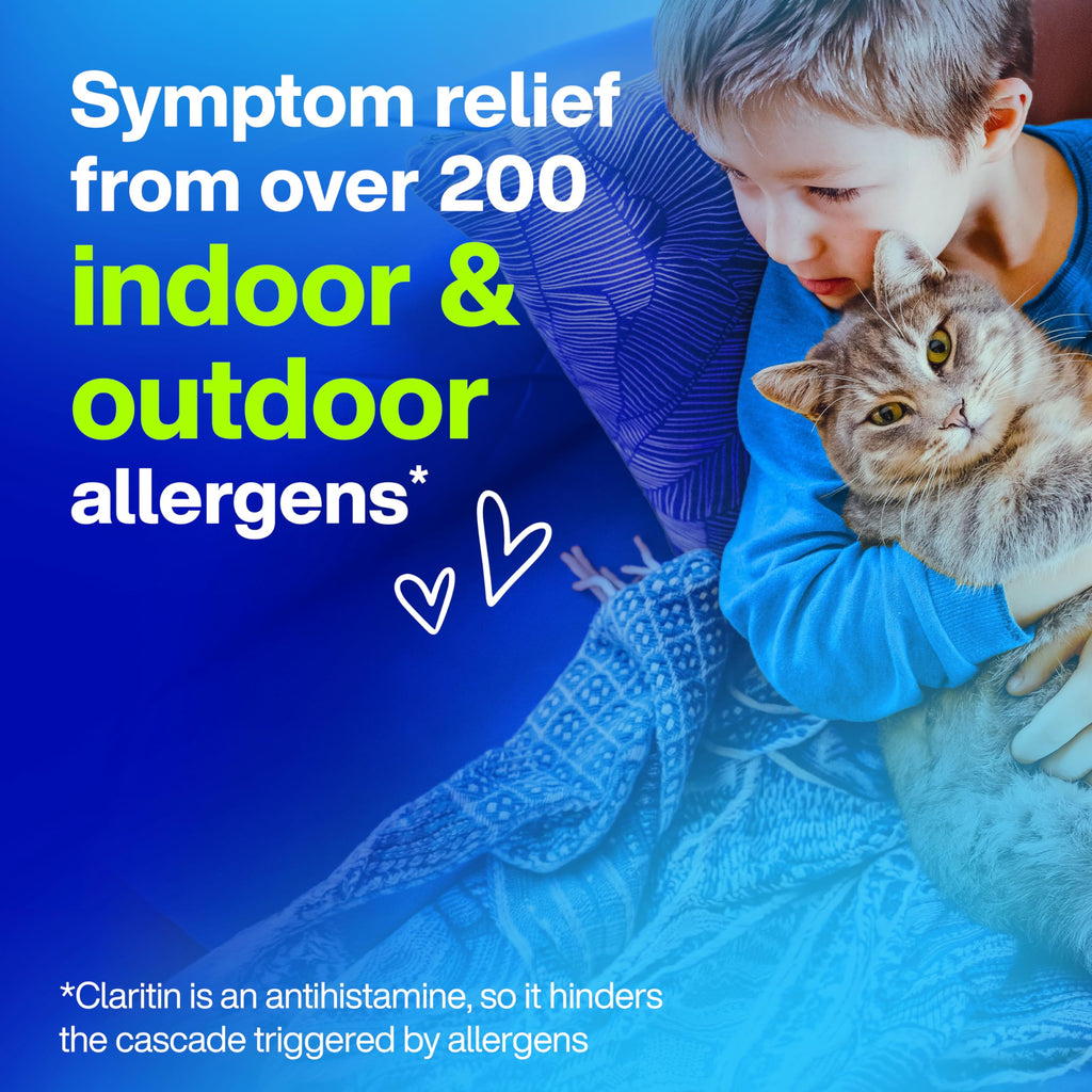 Claritin Children's Allergy Medicine, 24-Hour Non-Drowsy Loratadine 5mg Chewable Tablet, Antihistamine for Kids Ages 2 Years and Older, Grape Flavored, Dye-free, 40 Tablets Claritin buy supplements Au