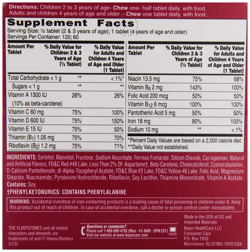 Flintstones Multi Vitamins With Iron, 60 ct Flintstones VitaminsBuy Supplements Australia