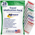MFASCO - 7 in 1 - Travel Size Medicine Kit - TSA Approved | 28 First Aid Emergency OTC Medicine Packets for Cruise & International Travel | Compact Med Refill for Traveling & Office Assembled in USA MFASCO buy supplements Au