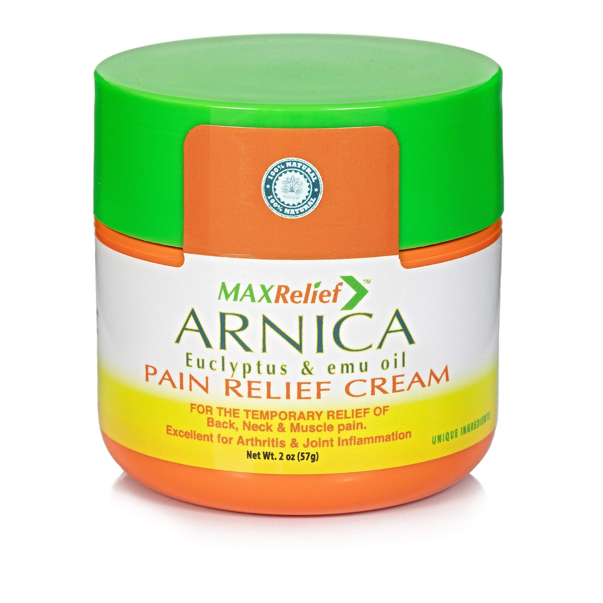 MaxRelief Arnica Montana Pain Cream - Advanced Formula for Deep Relief - Soothe Knee, Joint & Muscle Pain - Reduce Swelling, Joint Inflammation Fibromyalgia & Plantar Fasciitis Relief - Emu Oil 2oz MaxReliefBuy Supplements Australia