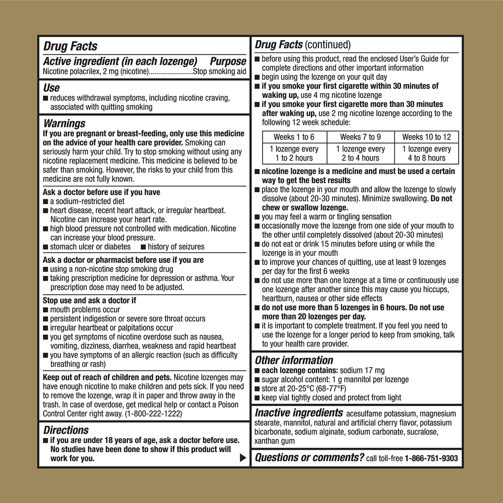 GoodSense Nicotine Polacrilex Lozenge, 2 mg (nicotine), Stop Smoking Aid GoodSenseBuy Supplements Australia