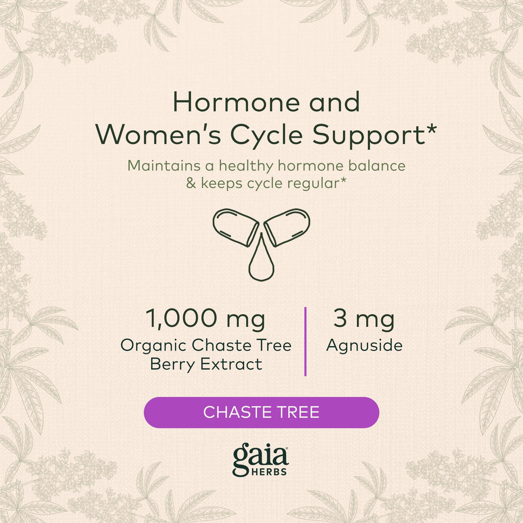 Gaia Herbs Vitex Berry (Chaste Tree) - Supports Hormone Balance & Fertility Gaia HerbsBuy Supplements Australia