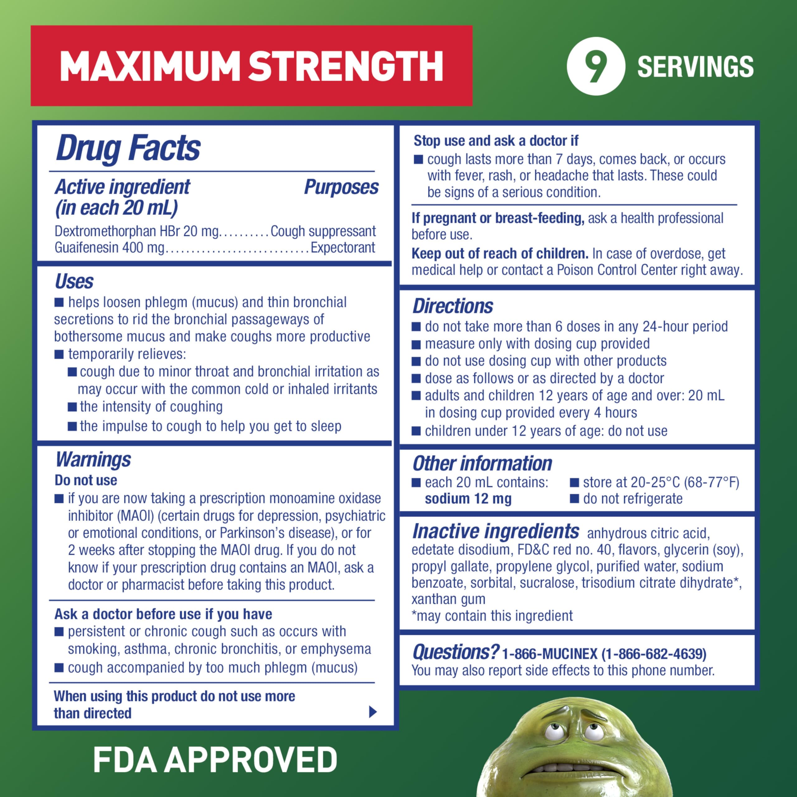 Mucinex DM Max Liquid Cough & Cold Medicine for Adults, Cold and Flu Medicine for Excess Mucus Relief, Guaifenesin, Dextromethorphan Expectorant & Decongestant for Adults, Dr Recommended, 6.0 Fl Oz Mucinex buy supplements Au