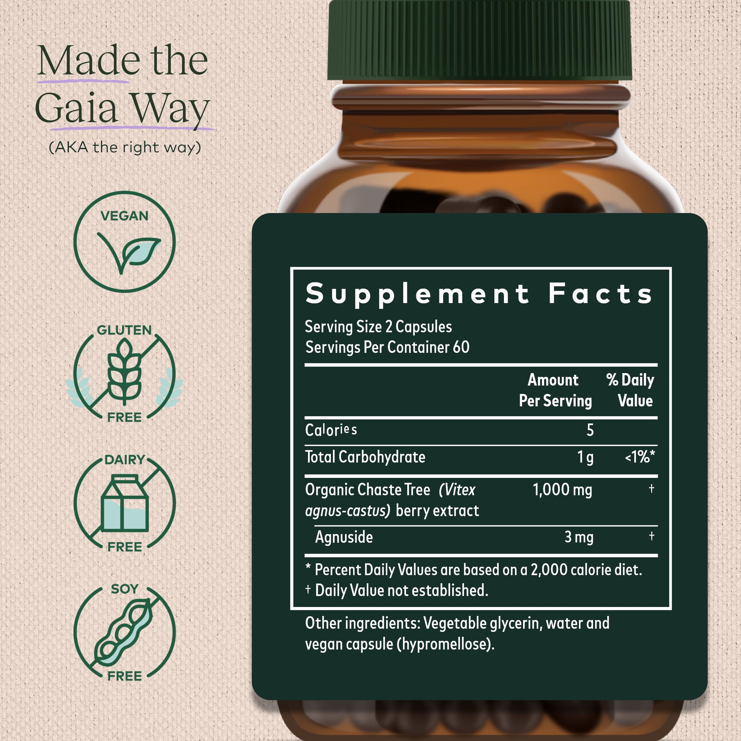 Gaia Herbs Vitex Berry (Chaste Tree) - Supports Hormone Balance & Fertility Gaia HerbsBuy Supplements Australia