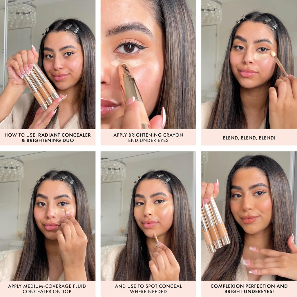 ICONIC LONDON Radiant Concealer & Brightening Duo | Creamy Liquid + Brightening Crayon Dual Ended Concealer, Cruelty Free, Vegan Makeup (Neutral Fair) 0.08 oz ICONIC LONDON buy supplements Au