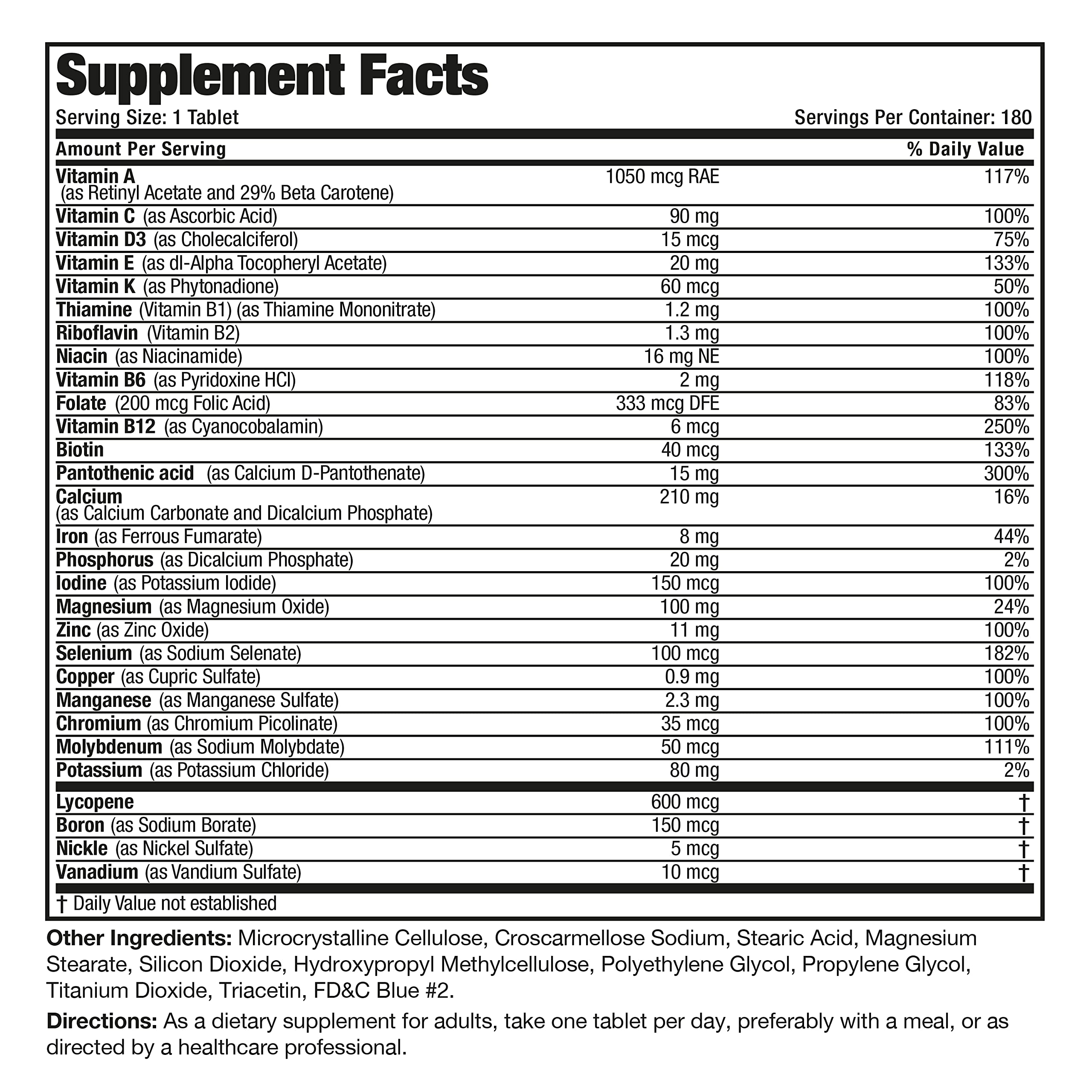 Bronson ONE Daily Men’s Complete Multivitamin Multimineral Once-Daily Multi for Active Men, 180 Tablets BronsonBuy Supplements Australia