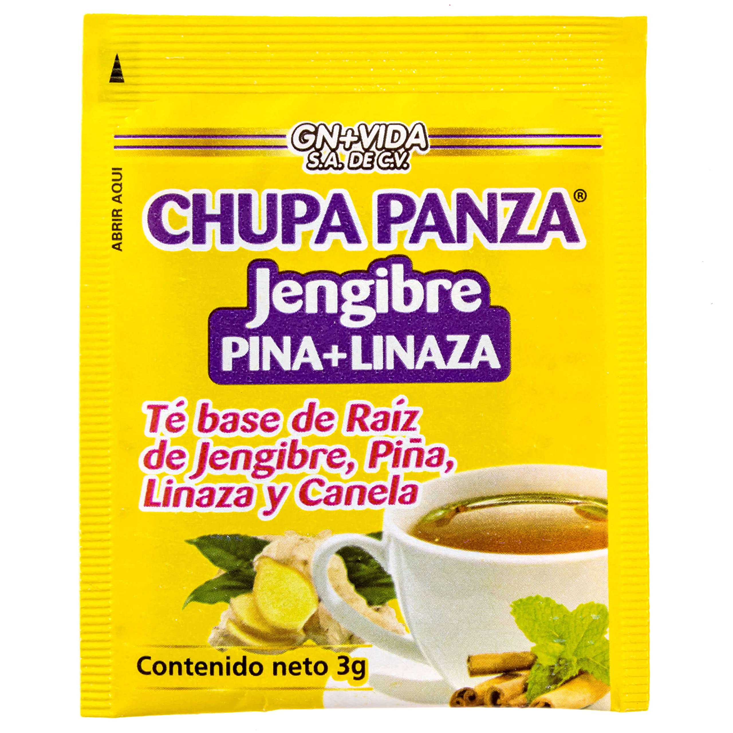 Tea CHUPA Panza, Tea Based ONGINGER Root, PINNEAPPLE, Flaxseed & Cinnamon GN+VidaBuy Supplements Australia