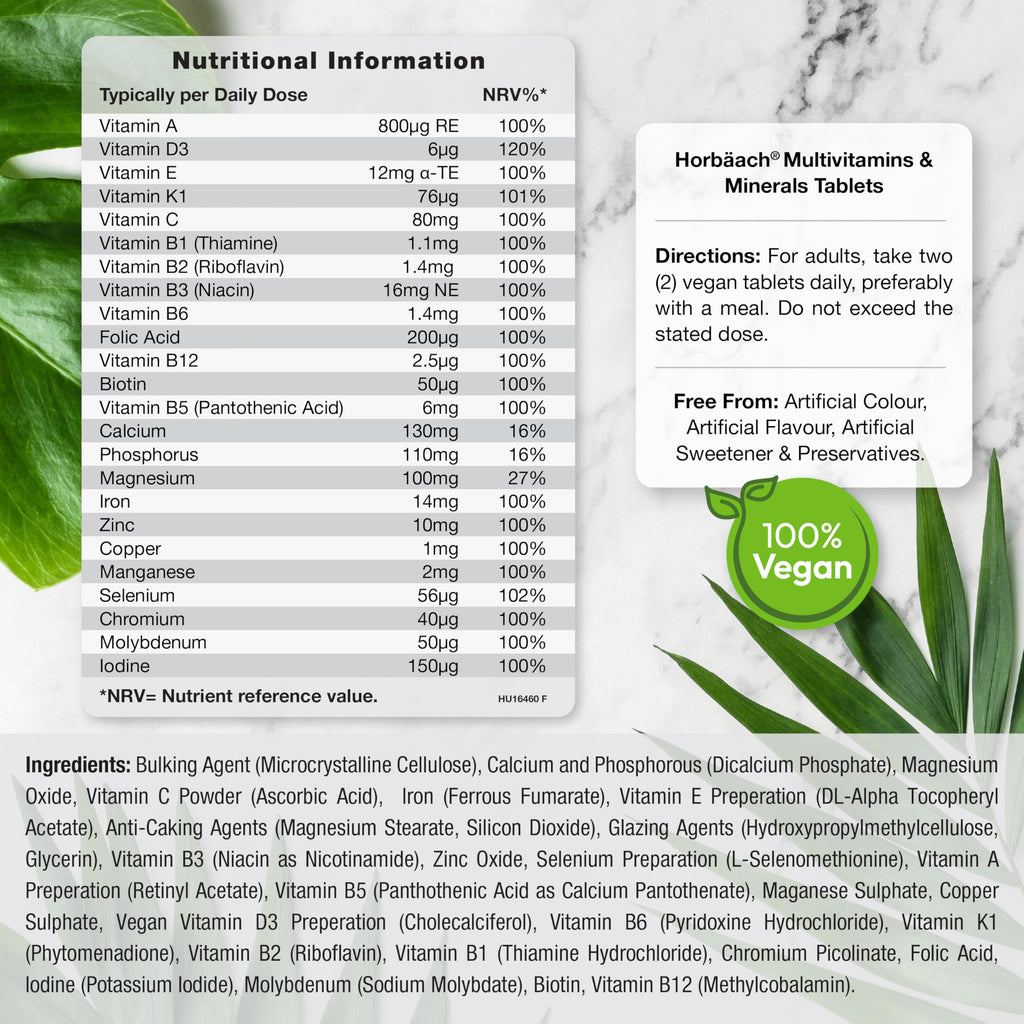 Multivitamin Tablets for Men and Women | 365 Count | with 24 Essential Nutrients HorbäachBuy Supplements Australia