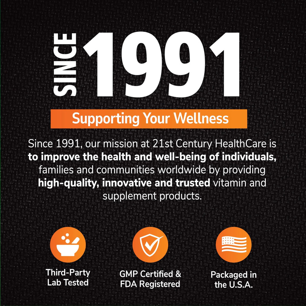 21st Century Full Fuel 365 Active Men’s Multivitamin, 120 Tablets, Daily Vitamins and Minerals for Energy, Muscle Support, Immune Health, No Gluten 21st Century