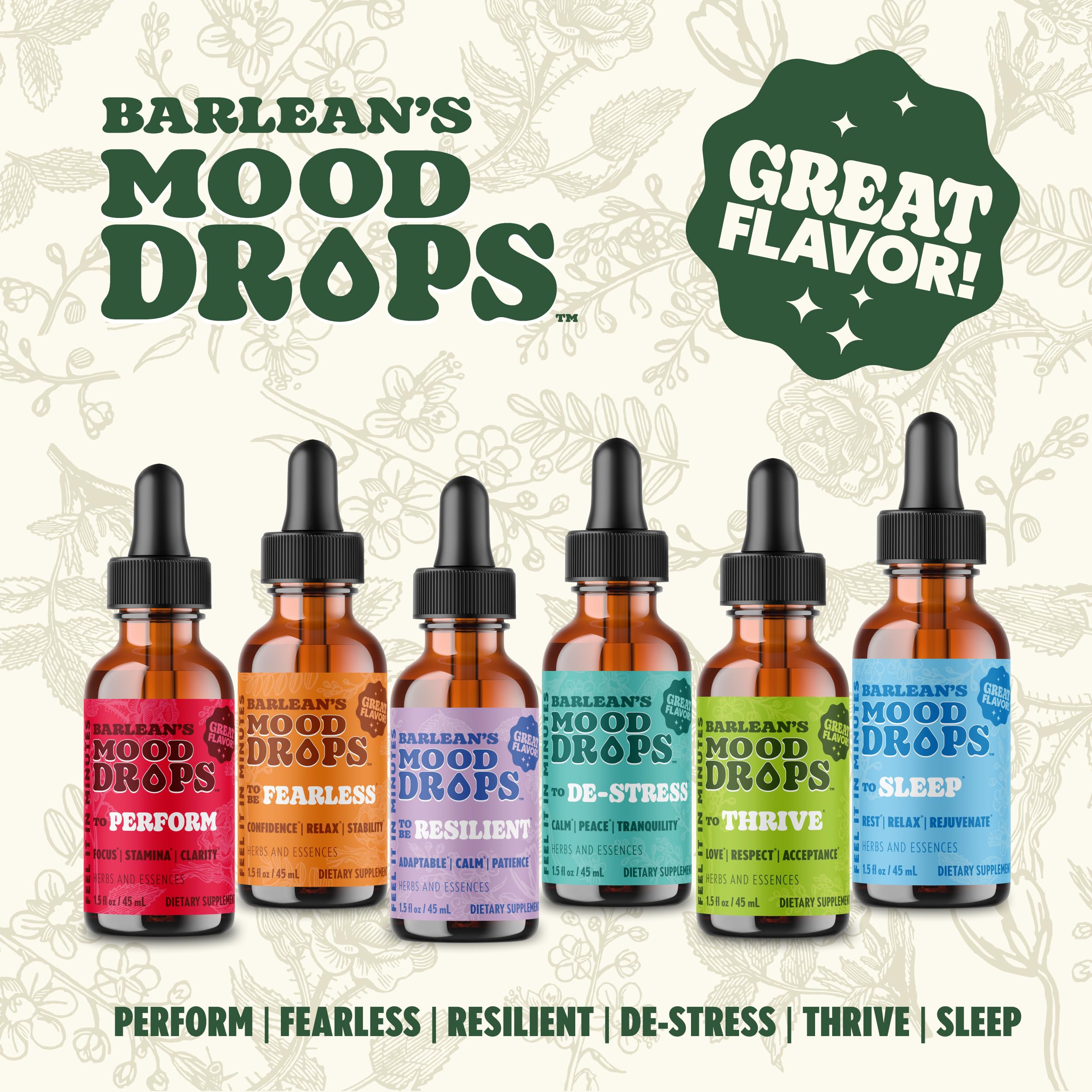 Barlean's Mood Booster Supplement, De-Stress Liquid Drop Supplements for Men and Women, Ashwagandha and L Theanine Extract, Adaptogen Herbs Drops, 1.5 oz Barlean's buy supplements Au