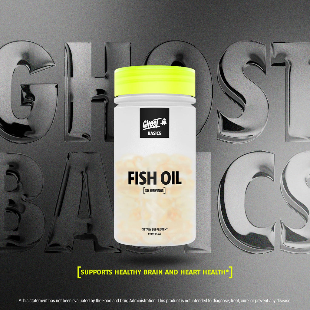 GHOST Basics Fish Oil Supplement, 3000MG Daily Omega 3 Fatty Acids with DHA & EPA for Brain, Heart Health & Immunity Support - Gluten-Free & Soy-Free - 60 Enteric Coated Softgels GHOSTBuy Supplements Australia