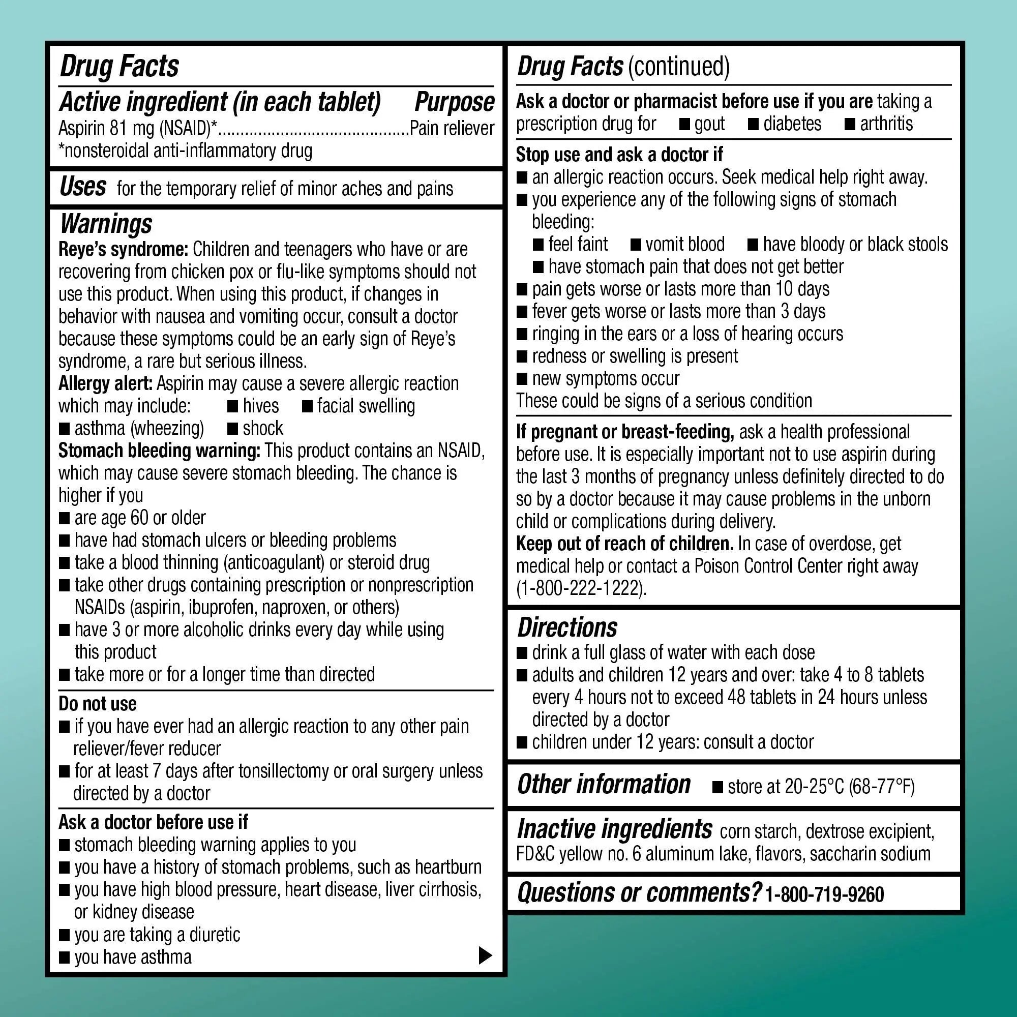 Amazon Basic Care Aspirin 81 mg Pain Reliever (NSAID) Chewable Tablets, Low Dose , Orange Flavor, 36 Count (Pack of 3) Amazon Basic CareBuy Supplements Australia