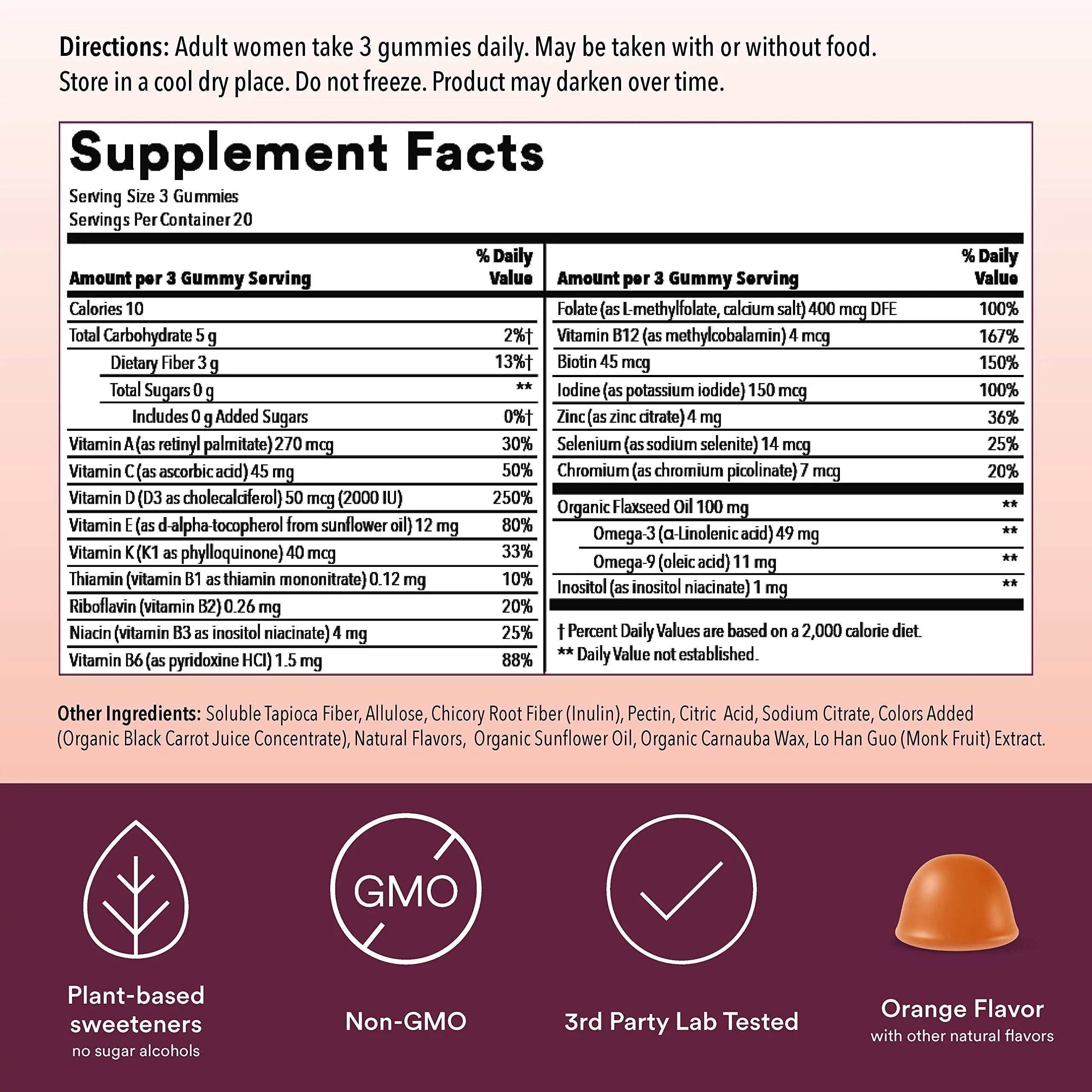 SmartyPants Women's Multivitamin Gummies, Sugar Free: Biotin, Methylfolate, Omega 3 (ALA), Vitamin D & Teen Guy Multivitamin Gummies: Omega 3 Fish Oil (EPA/DHA), Vitamin D3, C, Vitamin B12, B6 SmartyPantsBuy Supplements Australia