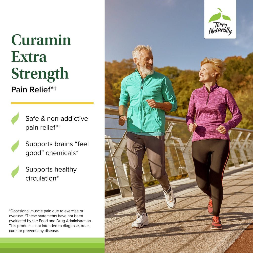 Terry Naturally Curamin Extra Strength - Curcumin & Boswellia for Healthy Circulation Support - Turmeric Supplement to Support Joints, Muscle Health & Endorphin Production - 90 Tablets Terry NaturallyBuy Supplements Australia