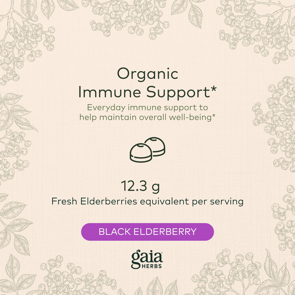 Gaia Herbs Black Elderberry (Sambucus Nigra) Extra Strength Gummies Gaia HerbsBuy Supplements Australia