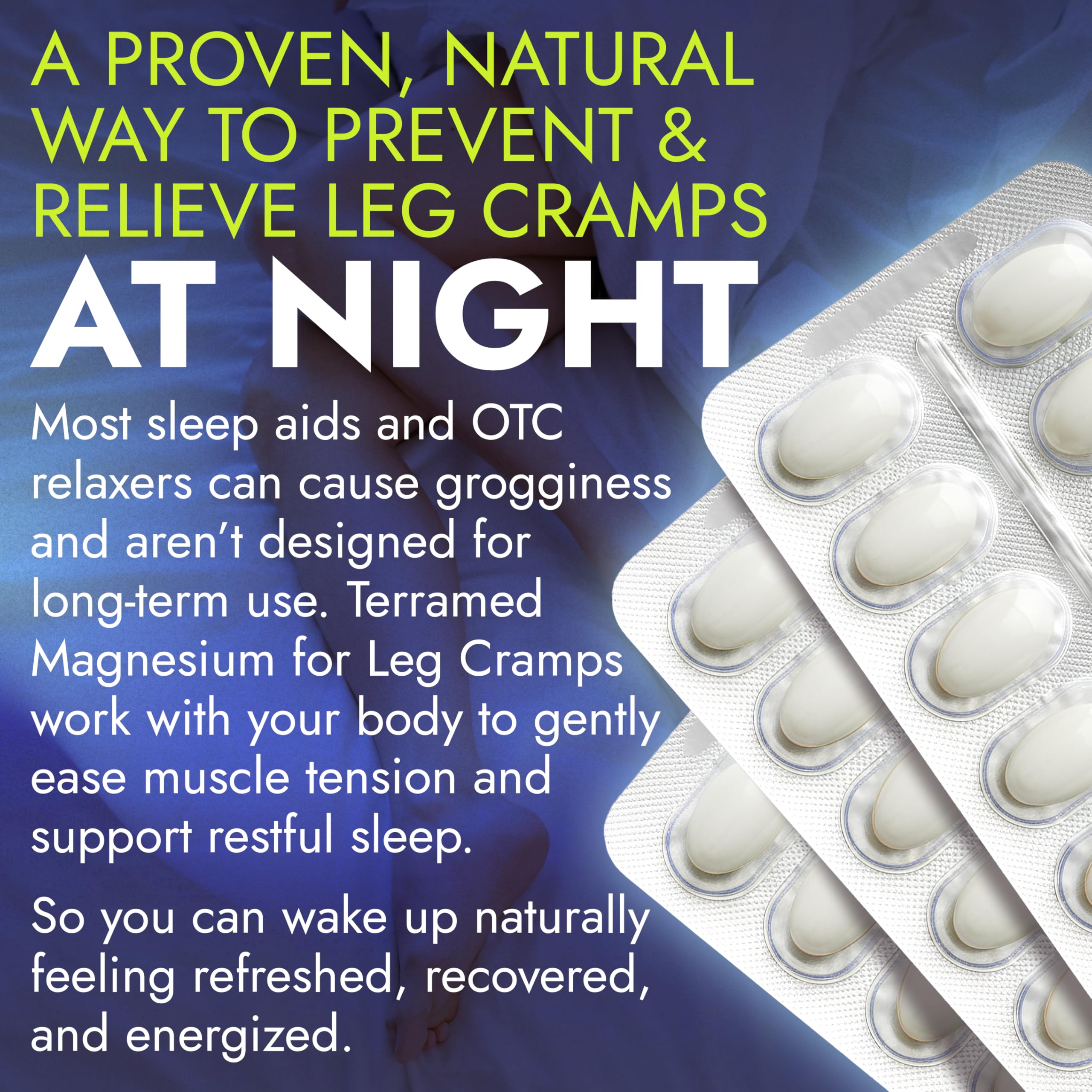Leg Cramp Relief Pills | Pain Relief for Muscle Spasms, Soreness, & Foot and Calf Cramps | Homeopathic Medicine for Restless Legs Syndrome Relief (30 Pills) Terramed Just Think ComfortBuy Supplements Australia