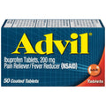 Advil Pain Reliever and Fever Reducer, Ibuprofen 200mg for Pain Relief - 50 Coated Tablets AdvilBuy Supplements Australia
