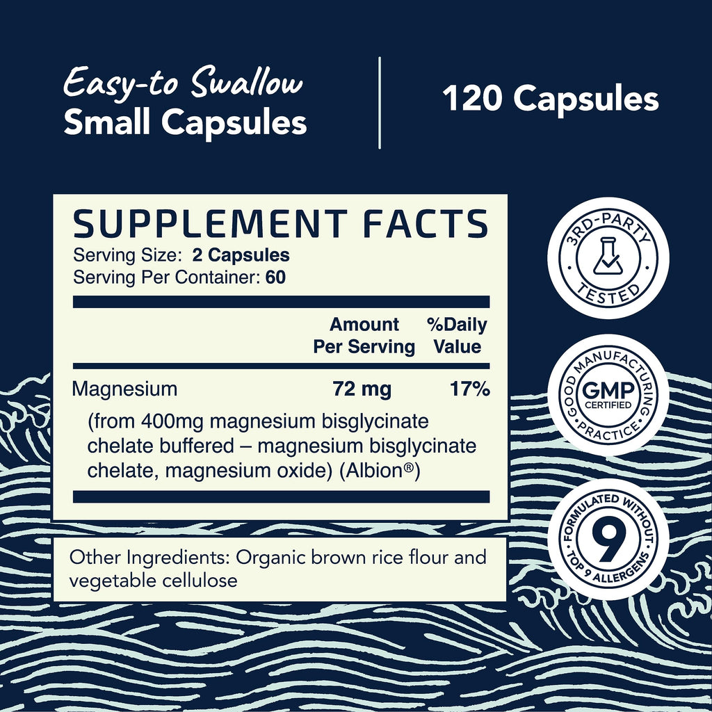 Magnesium Bisglycinate 400mg | Chelated Bisglycinate for Muscle Relaxation, Bones Nobi NutritionBuy Supplements Australia