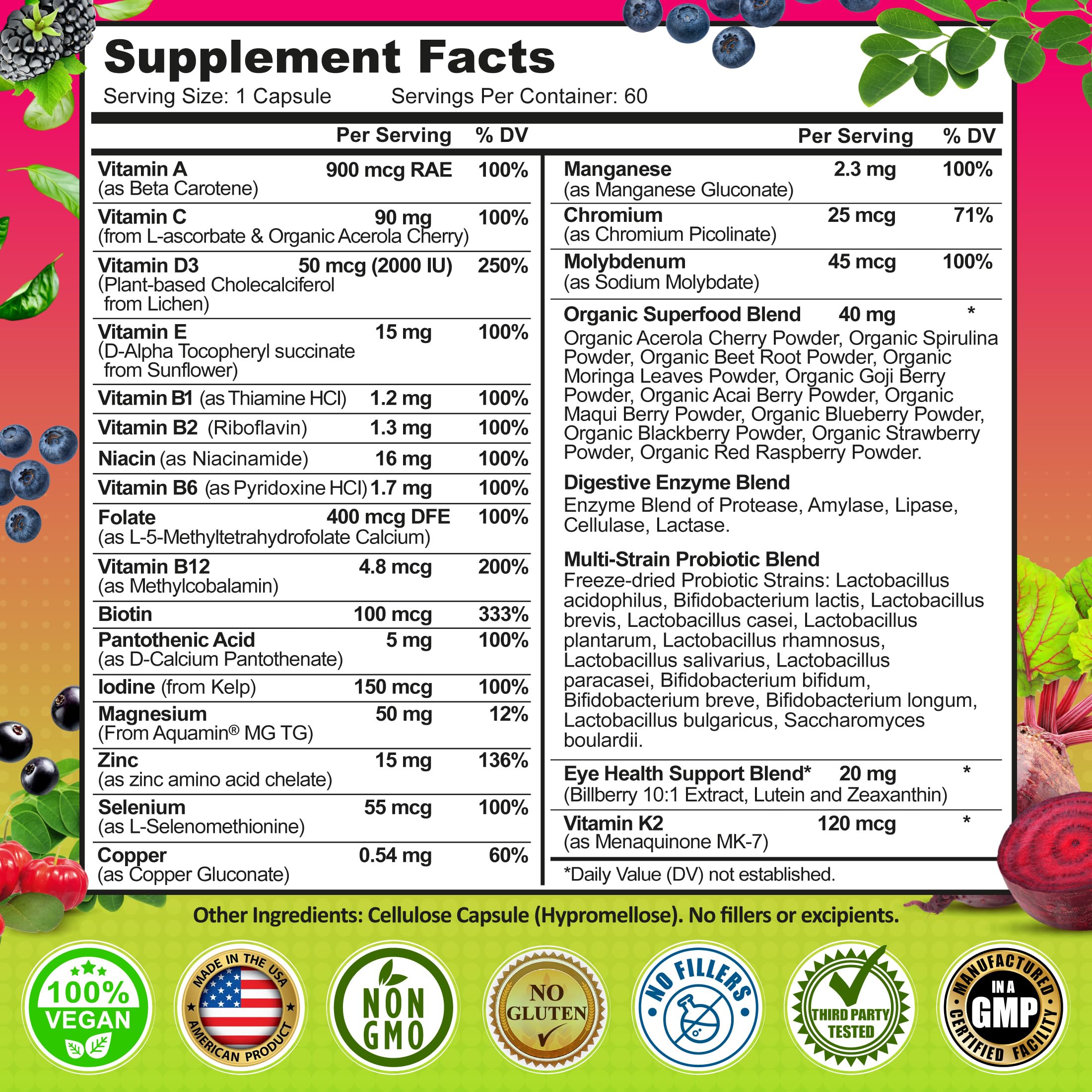 Women's Daily Multivitamin 50 Plus - Vegan Methylated Multivitamin for Women 50 and Over with Biotin, Organic Superfoods & Lutein SUPPLEMENTS STUDIOBuy Supplements Australia