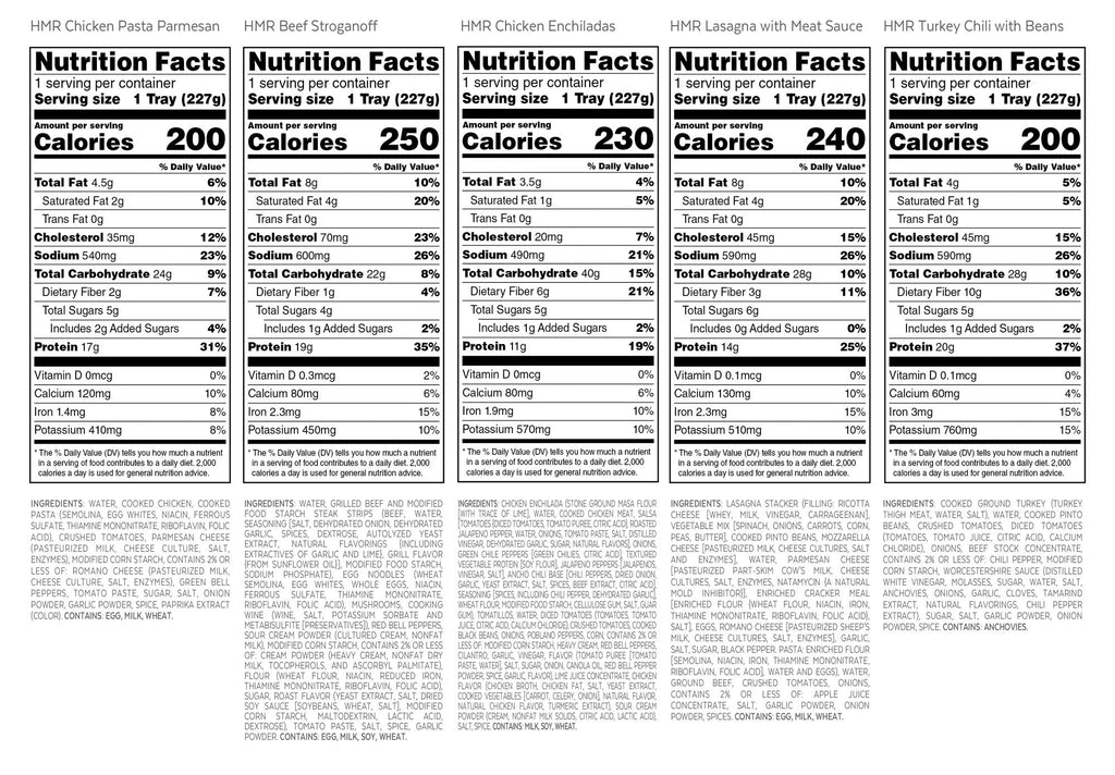 HMR Top 5 Entrée Pack | Pre-packaged Lunch or Dinner to Support Weight Loss | Pack of 5 HMRBuy Supplements Australia