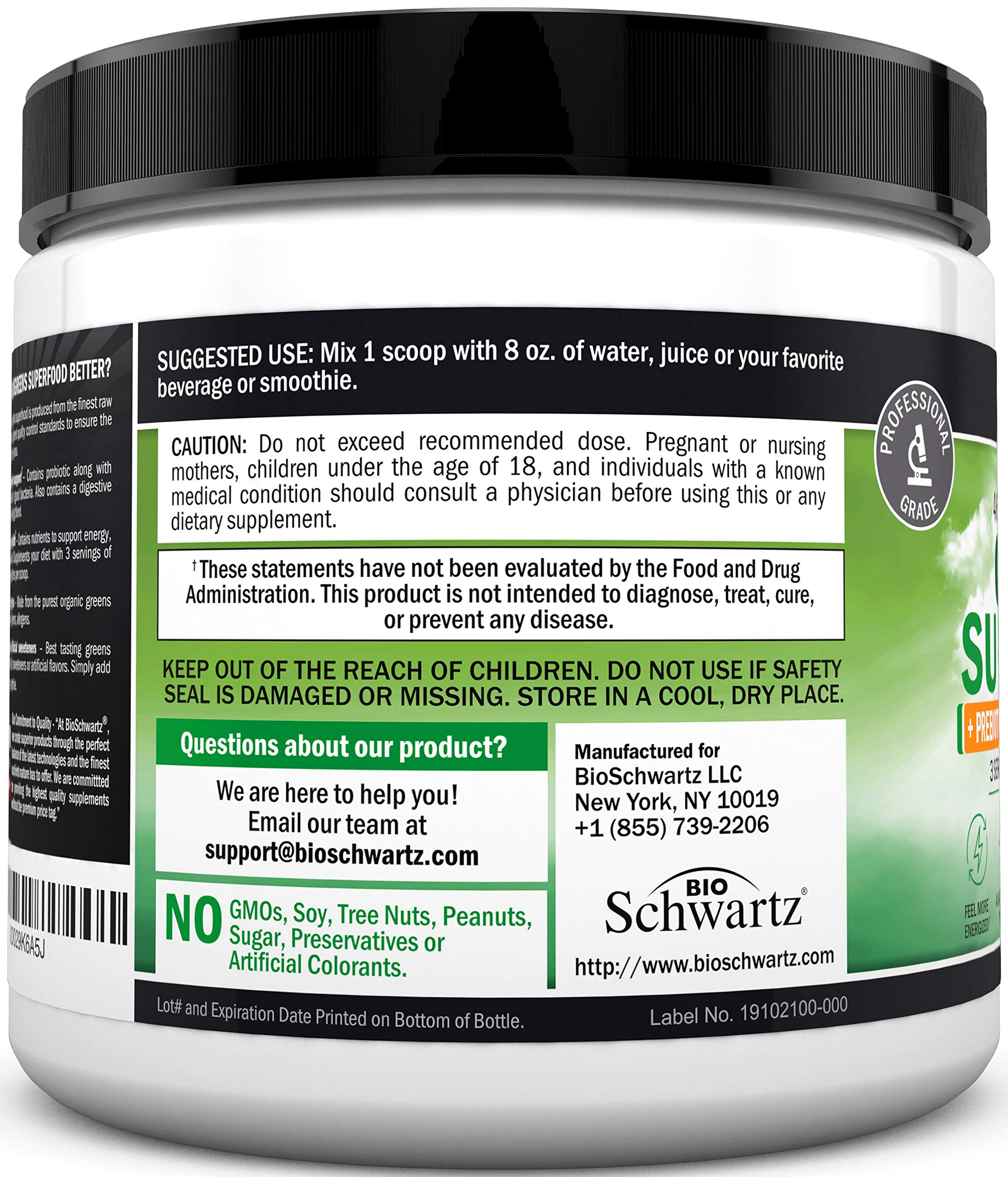 Super Greens Powder Superfood - Greens Powder with Probiotics Prebiotics Digestive BioSchwartzBuy Supplements Australia