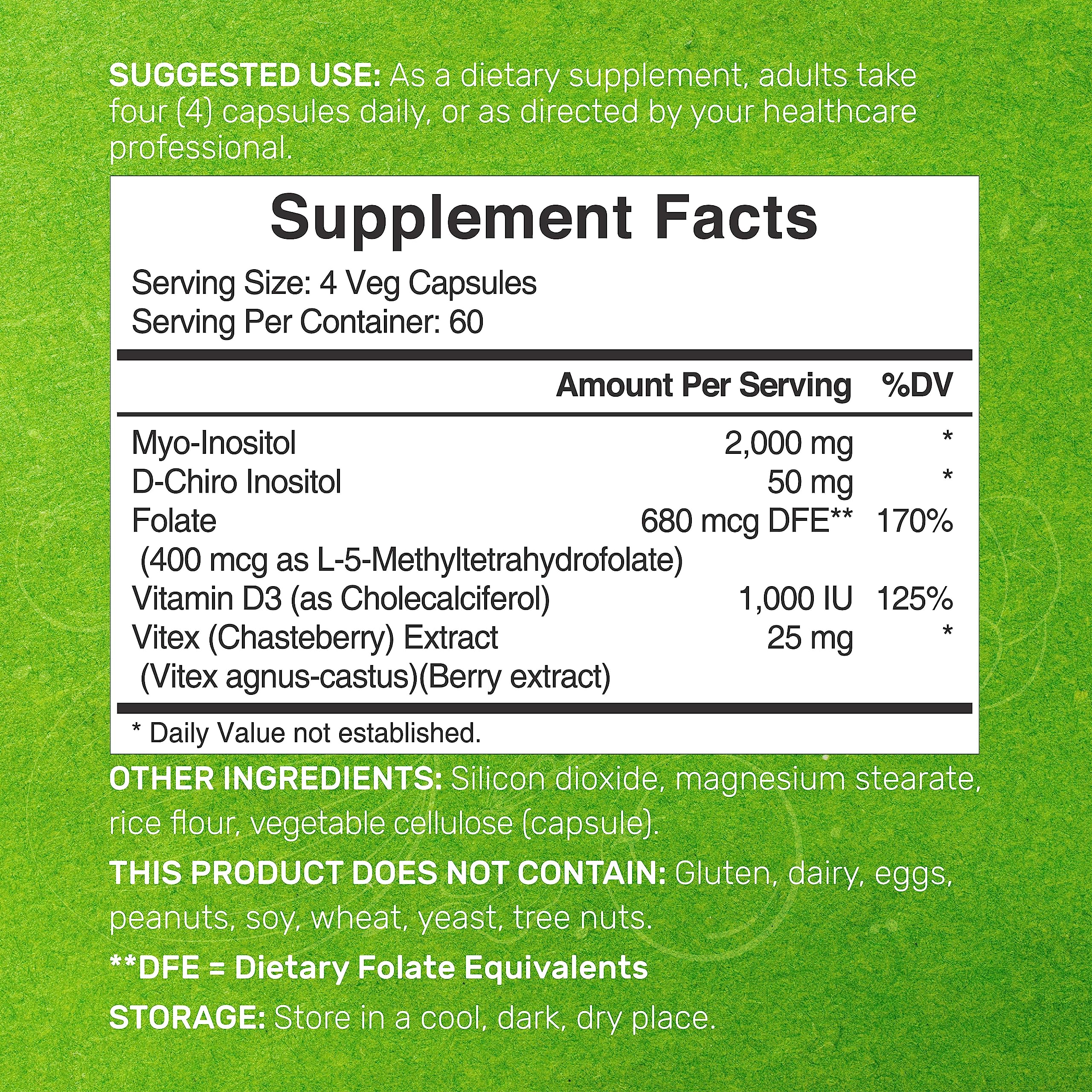 Myo-Inositol & D-Chiro Inositol Supplement (40:1) 2,050mg Per Serving, 240 Veggie Cap DEAL SUPPLEMENTBuy Supplements Australia
